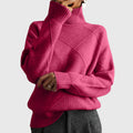 Dagny | Oversized Turtleneck Sweater with Diagonal Seams for Women 1