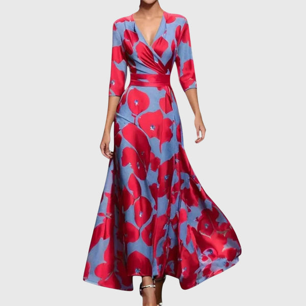 Elegant Wrap Midi Dress for Women