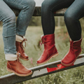 Women's Flat Ankle Boots, Soft Faux Leather with Lace Back 9
