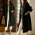 Women's Button-Front Long Jacket with Pockets 3