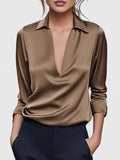 Women's Sophisticated Blouse Relaxed Elegant Fit 6