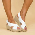 Espadrille Wedge Sandals with Cross Straps for Women 3