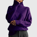 Dagny | Oversized Turtleneck Sweater with Diagonal Seams for Women 13