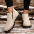 Side Zip Waterproof Ankle Boots for Women 1
