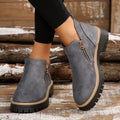 Side Zip Waterproof Ankle Boots for Women 3