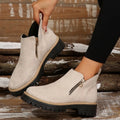 Side Zip Waterproof Ankle Boots for Women 4