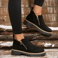 Side Zip Waterproof Ankle Boots for Women 6