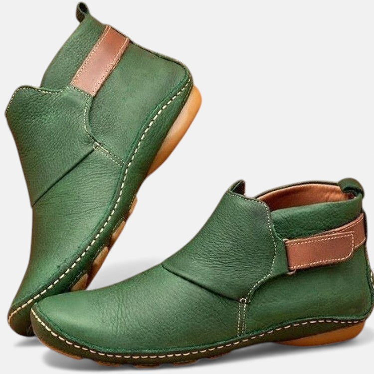 Women's Orthopaedic Ankle Boots, Pressure-Relief Flat with Strap