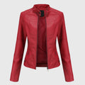 Oversized Faux Leather Shacket for Women, Button Front 5