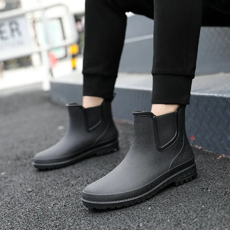Women's Platform Chelsea Wellington Boots, Waterproof