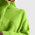 Dagny | Oversized Turtleneck Sweater with Diagonal Seams for Women 9