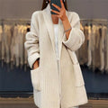Women's Chunky Cardigan, Oversized Open Front with Pockets 1