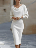 Clara | Chic Women's Bodycon Cocktail Midi Dress 4
