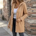 Women's Long Hooded Cardigan, Button Front with Pockets 12