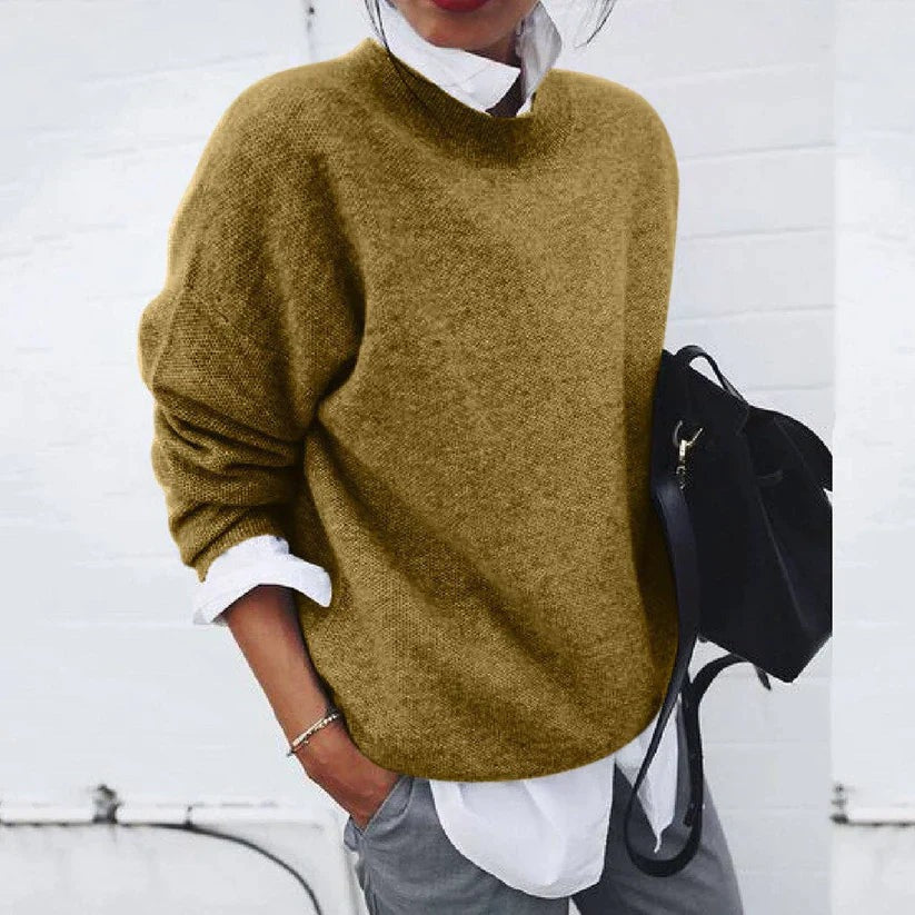 Poppy | Cozy Women's Crew Neck Knit Sweater