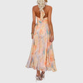 Halter Neck Maxi Dress Sleeveless Formal Fitted 2