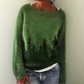 Clara | Oversized Fir Tree Pattern Knit Sweater for Women 1