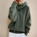 Elfriede | Oversized Knit Turtleneck Hoodie Sweater for Women 1