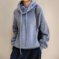 Elfriede | Oversized Knit Turtleneck Hoodie Sweater for Women 3