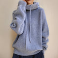 Elfriede | Oversized Knit Turtleneck Hoodie Sweater for Women 5
