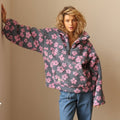 Emilia | Floral Sherpa Fleece Zip Collar Pullover for Women 3