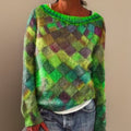 Paula | Oversized Diamond Pattern Knit Sweater for Women 1