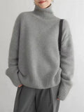 Theresa | Oversized Wool Blend Turtleneck Sweater for Women 4