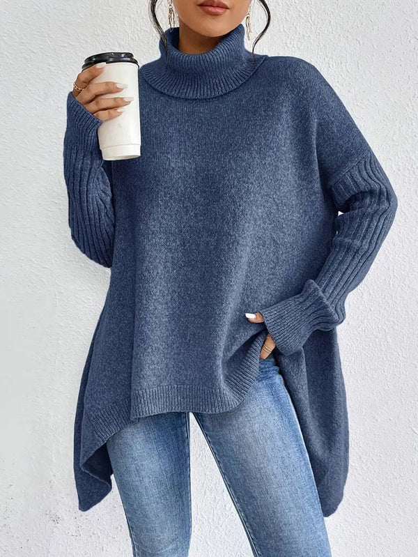 Lotte | Oversized Ribbed Turtleneck Sweater for Women
