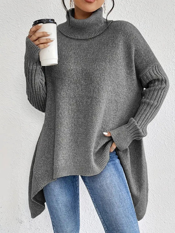 Lotte | Oversized Ribbed Turtleneck Sweater for Women