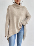 Lotte | Oversized Ribbed Turtleneck Sweater for Women 6