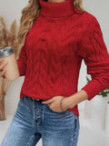 Leonie | Relaxed Cable Knit Turtleneck Sweater for Women 5