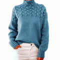 Amelie | Oversized Cable Sleeve Turtleneck Sweater for Women 2