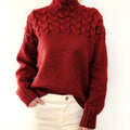 Amelie | Oversized Cable Sleeve Turtleneck Sweater for Women 3