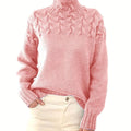 Amelie | Oversized Cable Sleeve Turtleneck Sweater for Women 6