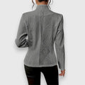 Merle | Fitted Cable-Texture Mock Neck Top for Women 1