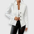 Merle | Fitted Cable-Texture Mock Neck Top for Women 2