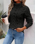 Marie | Fitted Cable Knit Turtleneck Sweater for Women 4