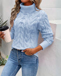 Marie | Fitted Cable Knit Turtleneck Sweater for Women 5