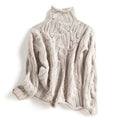 Carla | Pointelle Cable Knit Turtleneck Sweater for Women 3