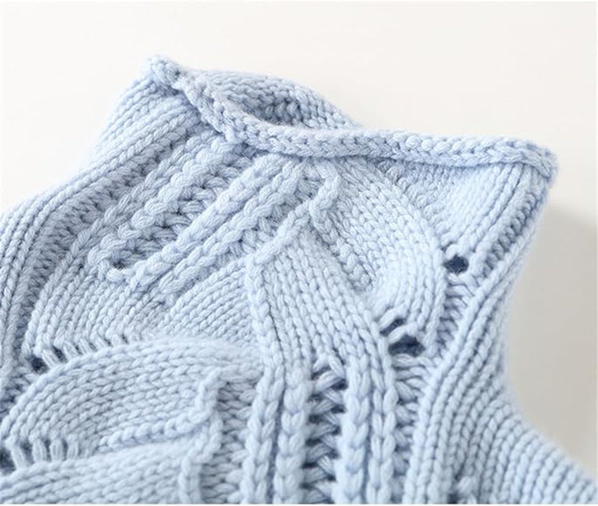 Carla | Pointelle Cable Knit Turtleneck Sweater for Women