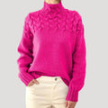 Katrin | Lightweight Cable Knit Turtleneck Sweater for Women 4