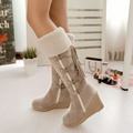 Faux Fur Lined Wedge Heel Winter Boots for Women 2
