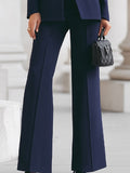 High-Collar Blazer and Wide-Leg Trousers Co-ord Set 3