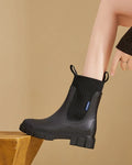 Women's Chunky Chelsea Boots, Block Heel Pull Tabs 8