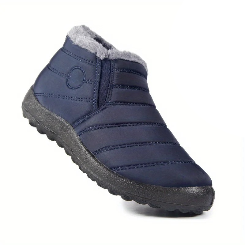 Women's Non-Slip Snow Boots, Waterproof Fur Lined Slip On