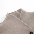 Cropped Double-Breasted Wool Peacoat for Women 6