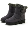 Women's Waterproof Snow Boots, Fur Lined with Strap 13