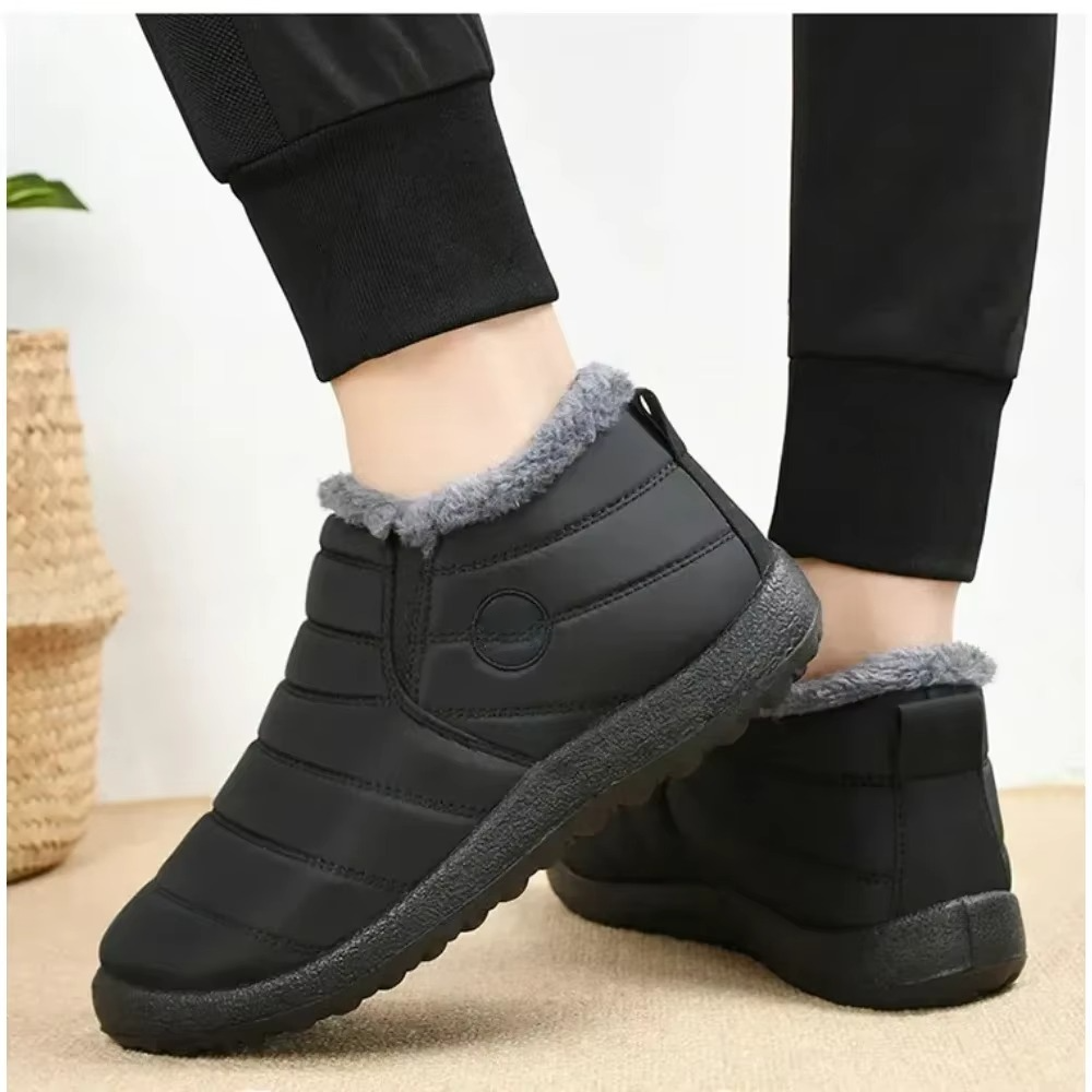 Women's Non-Slip Snow Boots, Waterproof Fur Lined Slip On