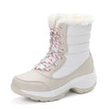Women's Non-Slip Snow Boots, Quilted Lace-Up Hiking Style 18