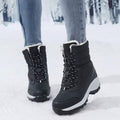 Women's Non-Slip Snow Boots, Quilted Lace-Up Hiking Style 7
